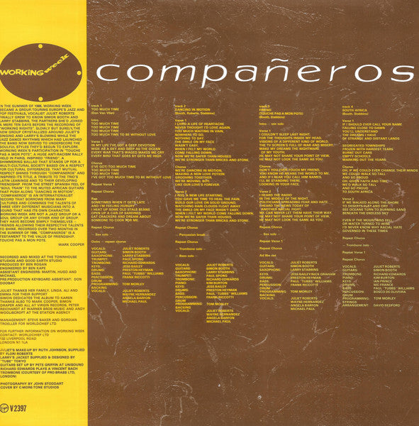 Working Week : Compañeros (LP, Album)