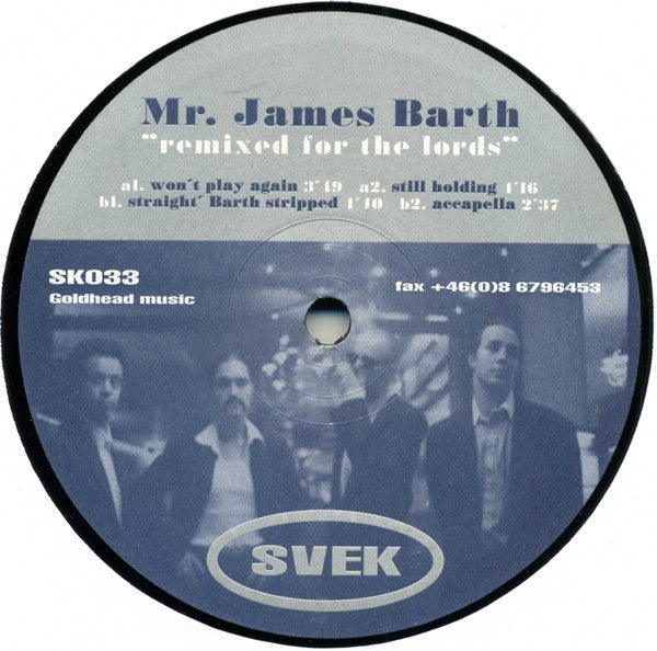 Mr. James Barth : Remixed For The Lords (12")