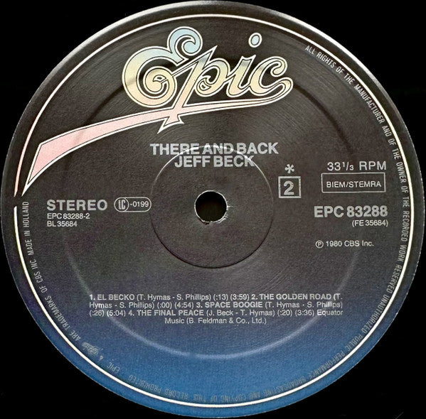 Jeff Beck : There & Back (LP, Album, Emb)