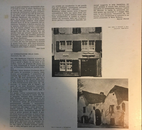 Otto Klemperer, Philharmonia Orchestra, Ludwig van Beethoven : Sinfonia N.7 In La Maggiore Op.92 - Ouverture : Consacrazione Della Casa  (LP, Album, Gat)