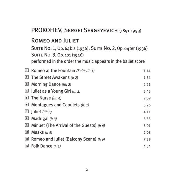 Sergei Prokofiev / Bergen Filharmoniske Orkester, Andrew Litton : Romeo & Juliet: The Three Suites (SACD, Hybrid, Multichannel, Album)