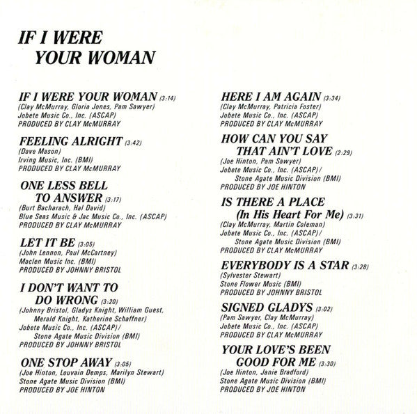 Gladys Knight And The Pips : Everybody Needs Love /  If I Were Your Woman  (CD, Comp)