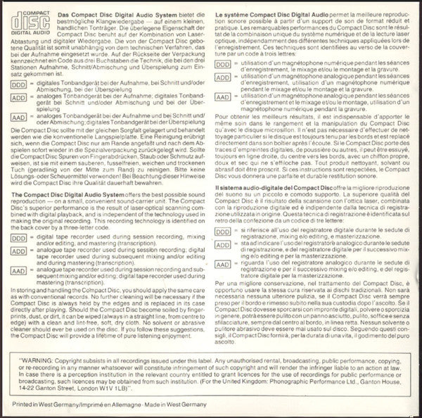 Various : Compact Disco (CD, Comp)
