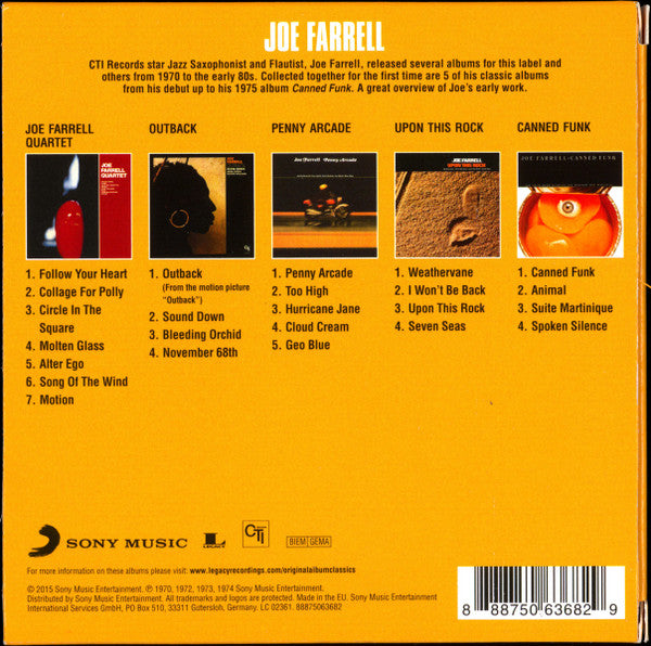 Joe Farrell : Original Album Classics (5xCD, Album, RE + Box, Comp)