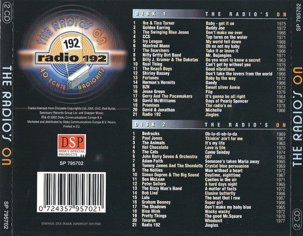 Various : The Radio's On 192 - Radio 192 - 40 Echte Radio Hits (2xCD, Comp)