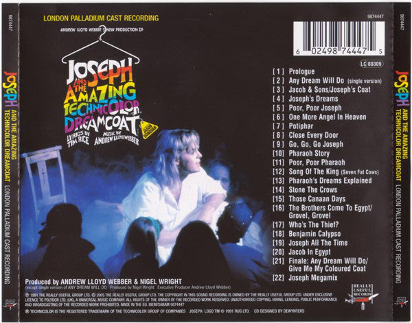 Andrew Lloyd Webber, Tim Rice Starring Jason Donovan : Andrew Lloyd Webber's New Production Of: Joseph And The Amazing Technicolor Dreamcoat (CD, RE)