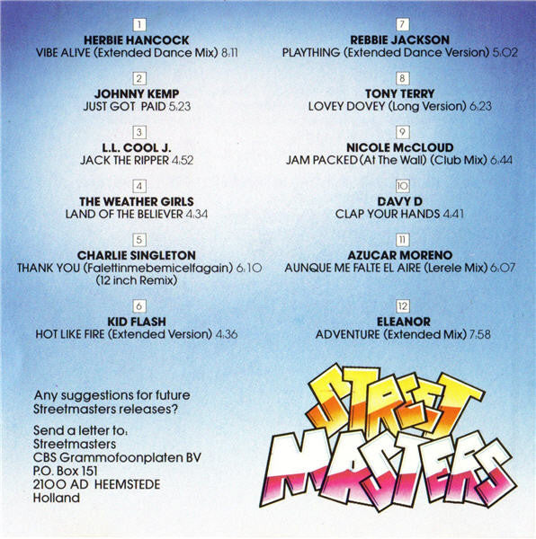 Various : Street Masters: 12 Dance Trax (CD, Comp)