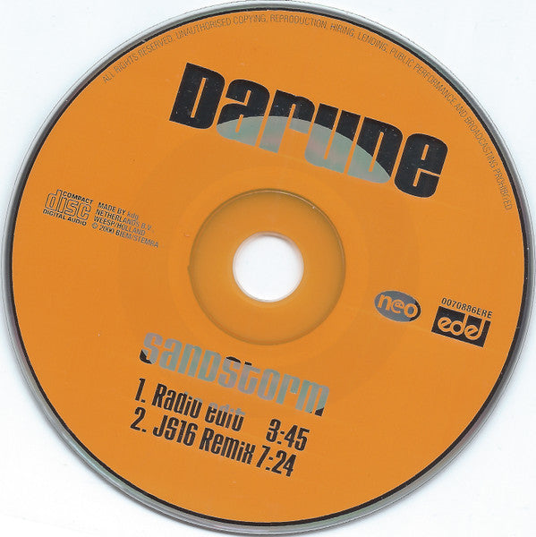 Darude : Sandstorm (CD, Single)