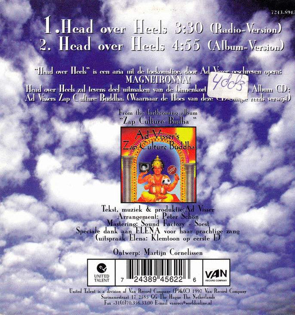 Ad Visser : Head Over Heels (CD, Single)