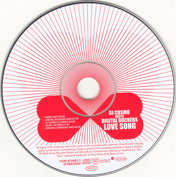 DJ Cosmo Meets Digital Rockers : Love Song (CD, Maxi)