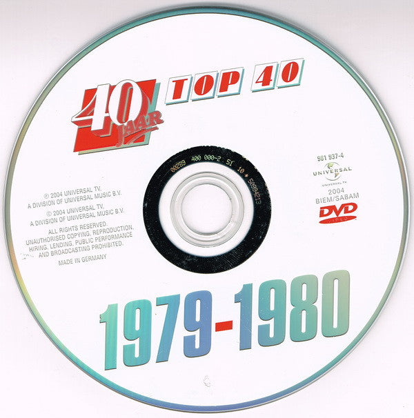Various : 40 Jaar Top 40 - 1979-1980 (CD, Comp + DVD-V, Comp, PAL)