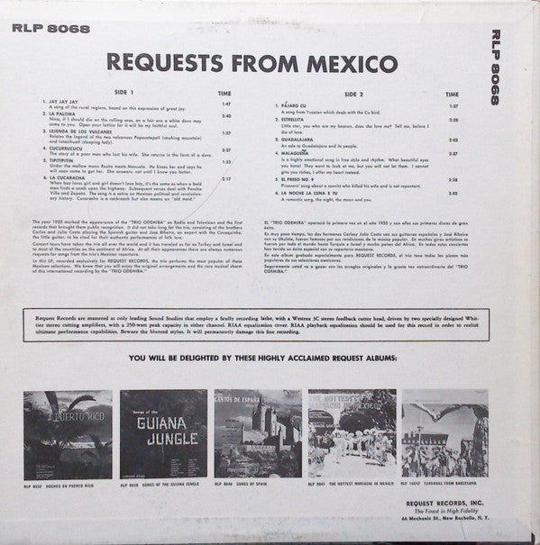 Trio Odemira : Request From Mexico (LP, Album)
