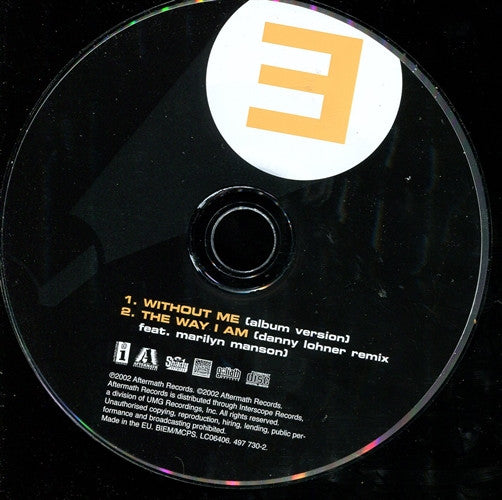 Eminem : Without Me (CD, Single, Car)