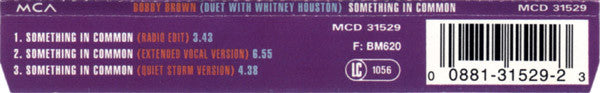 Bobby Brown Duet With Whitney Houston : Something In Common (CD, Maxi)
