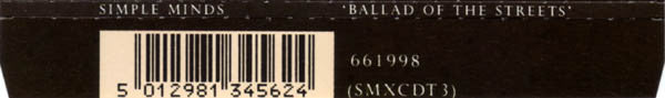 Simple Minds : Ballad Of The Streets (CD, EP)