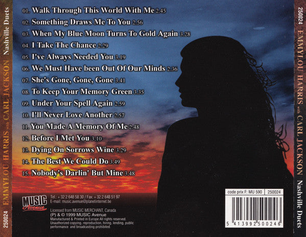 Emmylou Harris With Carl Jackson : Nashville Duets (CD, Comp)