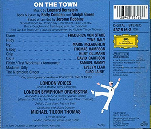 Leonard Bernstein, Betty Comden And Adolph Green, Jerome Robbins, Frederica von Stade • Thomas Hampson • Samuel Ramey • Cleo Laine • David Garrison • Kurt Ollmann • Evelyn Lear • Marie McLaughlin And Tyne Daly, London Symphony Orchestra, Michael Tilson Th : On The Town (CD, Album)