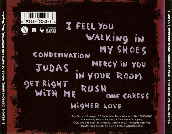 Depeche Mode : Songs Of Faith And Devotion (CD, Album)