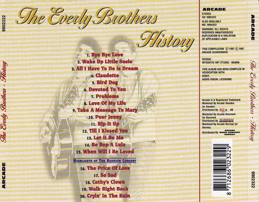 Everly Brothers : History (CD, Comp)