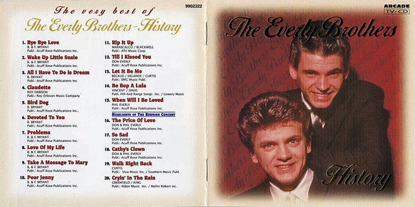 Everly Brothers : History (CD, Comp)