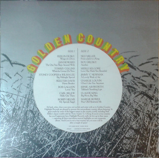 Various : Highlight On Golden Country (LP, Comp)