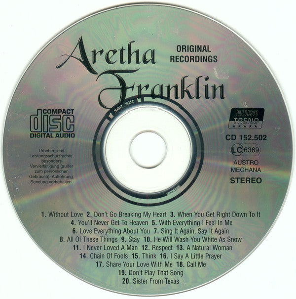 Aretha Franklin : Original Recordings (CD, Comp)