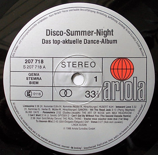 Various : Disco-Summer-Night  (LP, Comp)