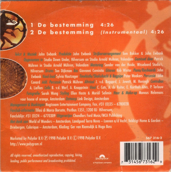 Marco Borsato : De Bestemming (CD, Single)