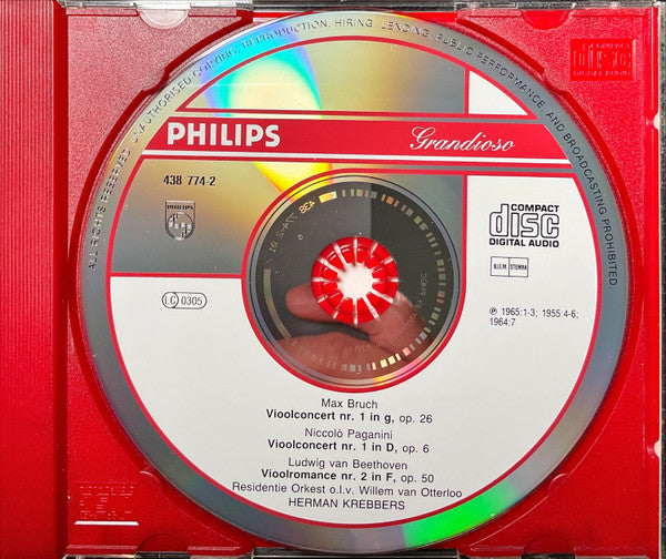 Beethoven* · Bruch* · Paganini* – Herman Krebbers : Beethoven · Bruch · Paganini (CD, Album, Comp)
