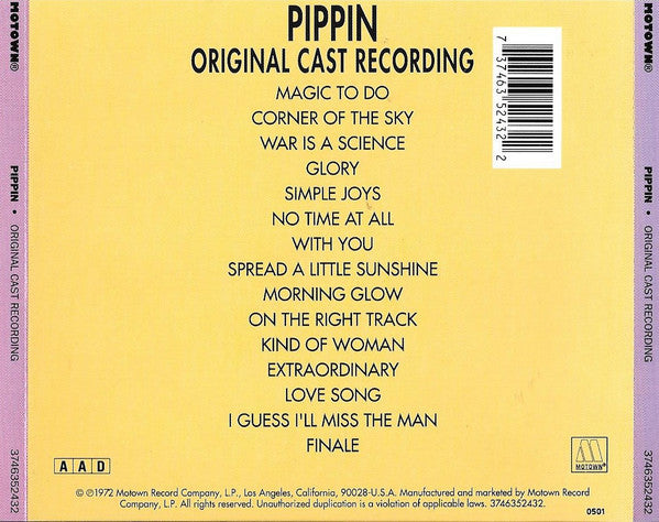 Various : Pippin (Original Cast Album) (CD, Album, RE)
