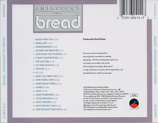 Bread : Anthology Of Bread (CD, Comp, RE)