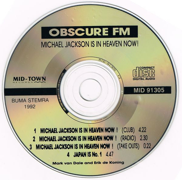 Obscure FM : Michael Jackson Is In Heaven Now ! (CD, Maxi)