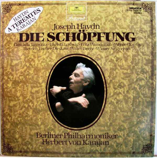 Joseph Haydn / Herbert Von Karajan / Berliner Philharmoniker / Wiener Singverein / Fritz Wunderlich / Werner Krenn / Walter Berry / Dietrich Fischer-Dieskau / Christa Ludwig / Gundula Janowitz : A Teremtés (Die Schöpfung) (2xLP, RE, Gat)