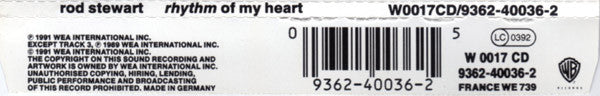 Rod Stewart : Rhythm Of My Heart (CD, Single)