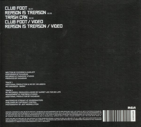 Kasabian : Club Foot EP (CD, EP, Enh)