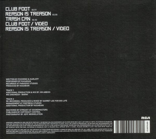 Kasabian : Club Foot EP (CD, EP, Enh)