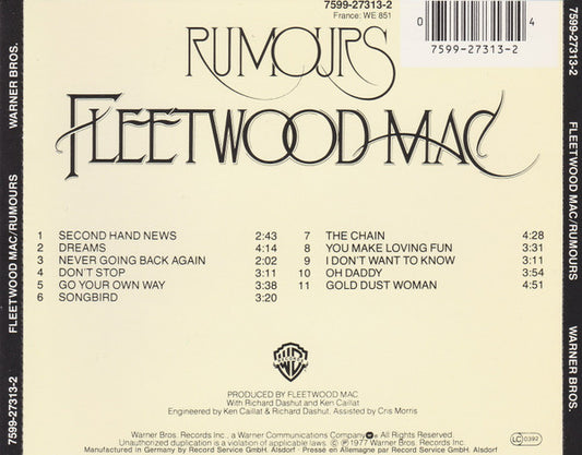 Fleetwood Mac : Rumours (CD, Album, RE)