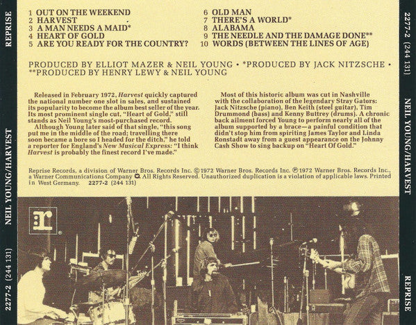 Neil Young : Harvest (CD, Album, RE, Tar)
