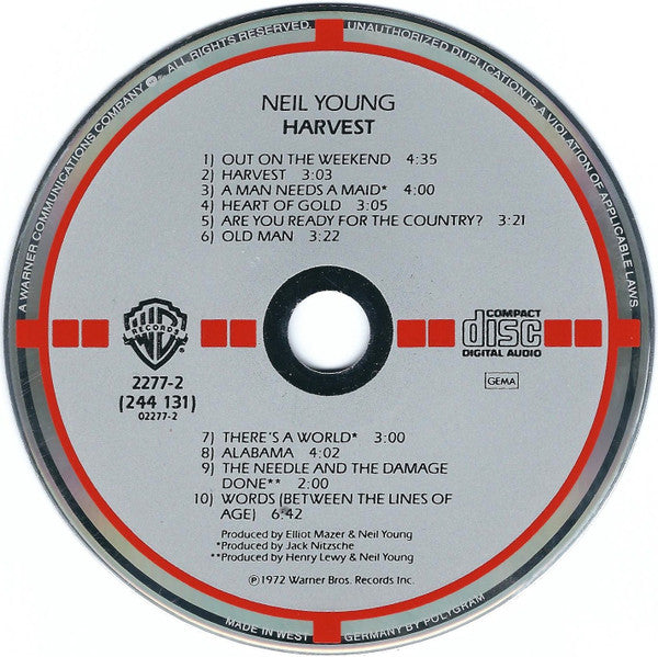 Neil Young : Harvest (CD, Album, RE, Tar)
