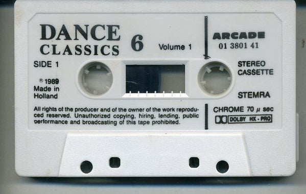 Various : Dance Classics 6 Volume 1 (Cass, Comp)