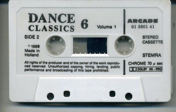 Various : Dance Classics 6 Volume 1 (Cass, Comp)