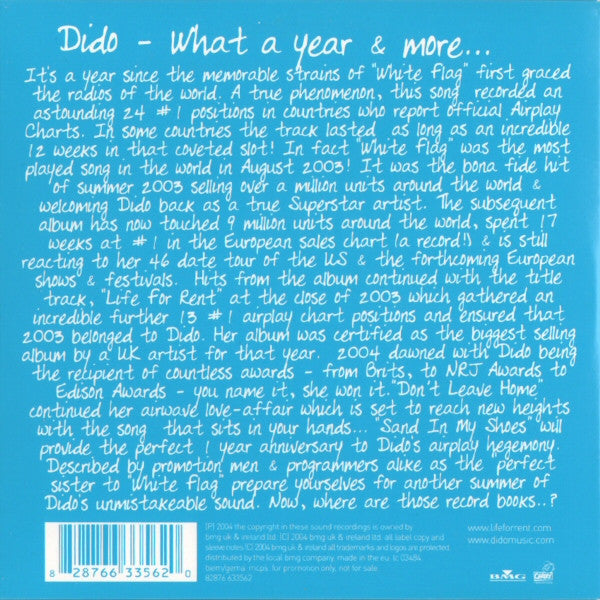 Dido : Sand In My Shoes (CD, Single, Promo, Car)