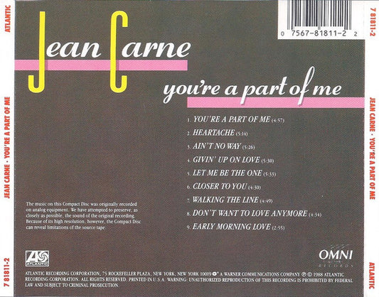 Jean Carn : You're A Part Of Me (CD, Album)