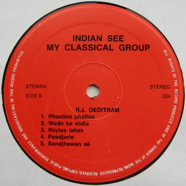 Jhinpersad Oeditram : Mr. J.R. Oeditram With His Top Music Of The Year (LP, Album)