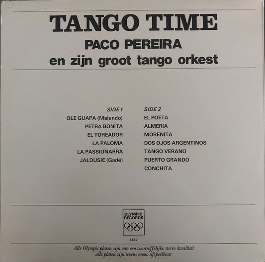 Paco Pereira En Zijn Groot Tango Orkest : Tango Time (LP, Album)