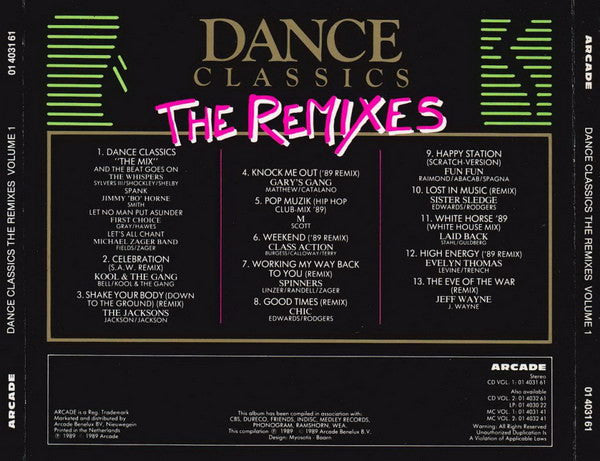 Various : Dance Classics - The Remixes Volume 1 (CD, Comp)