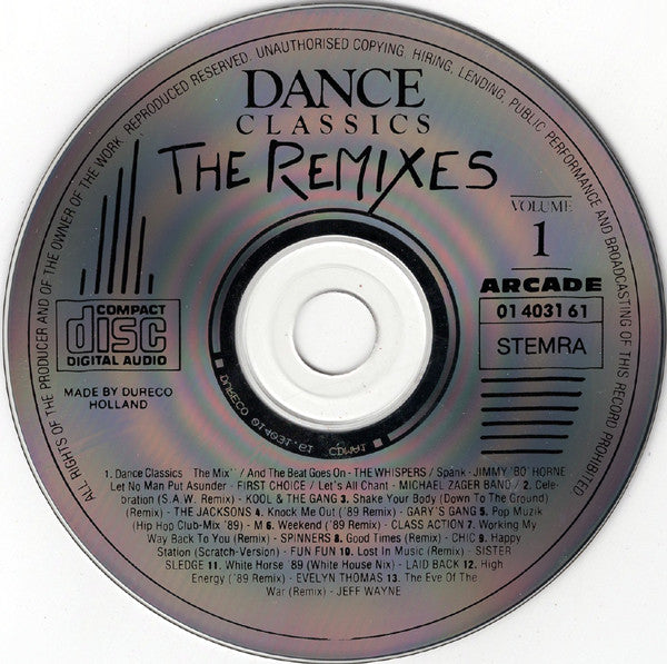 Various : Dance Classics - The Remixes Volume 1 (CD, Comp)