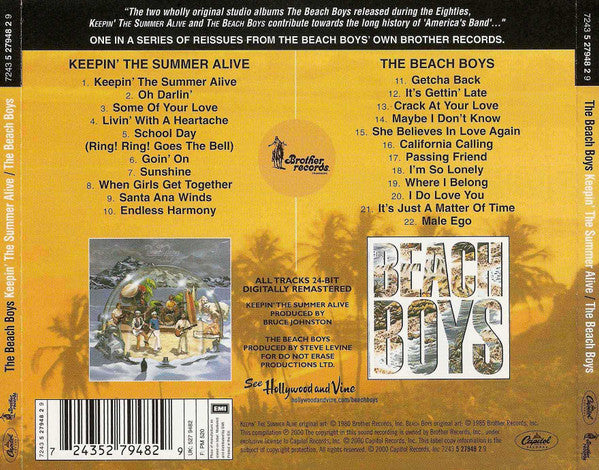 The Beach Boys : Keepin' The Summer Alive / The Beach Boys (CD, Comp, RM)