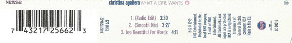 Christina Aguilera : What A Girl Wants (CD, Maxi)