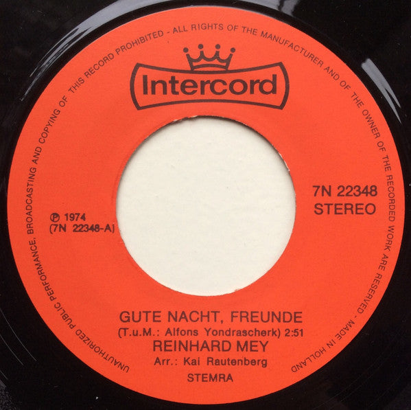 Reinhard Mey : Gute Nacht Freunde (7", Single)